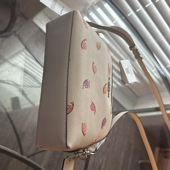 NWT Coach snail print Madi crossbody cream white bag - Picture 4 of 9